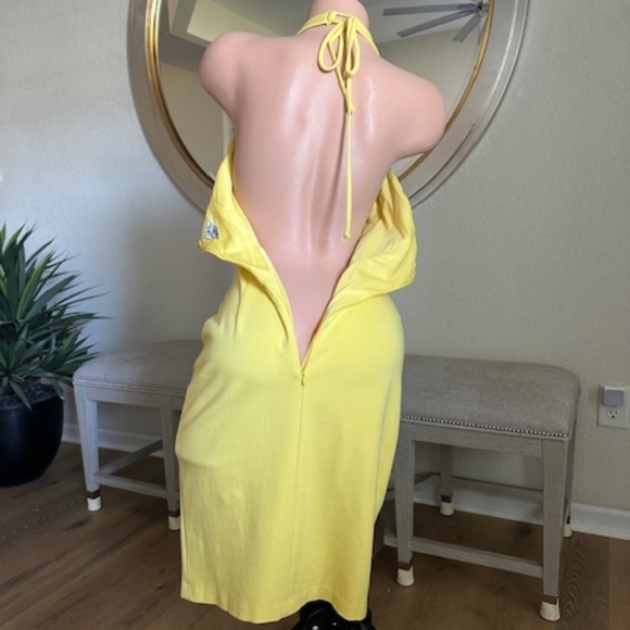 Cache size 8 yellow party dress - Picture 5 of 10